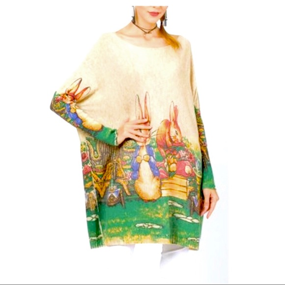 NWOT Coeur de Vague Oversize Dolman Sweater - Picture 2 of 5